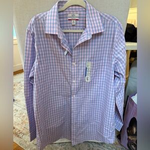 Croft & Barrow Men's Blue and Pink Checkered Shirt